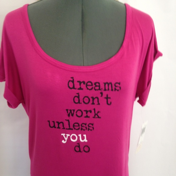 Pink Lotus Open-back T-shirt NWT Size Large - Picture 2 of 6